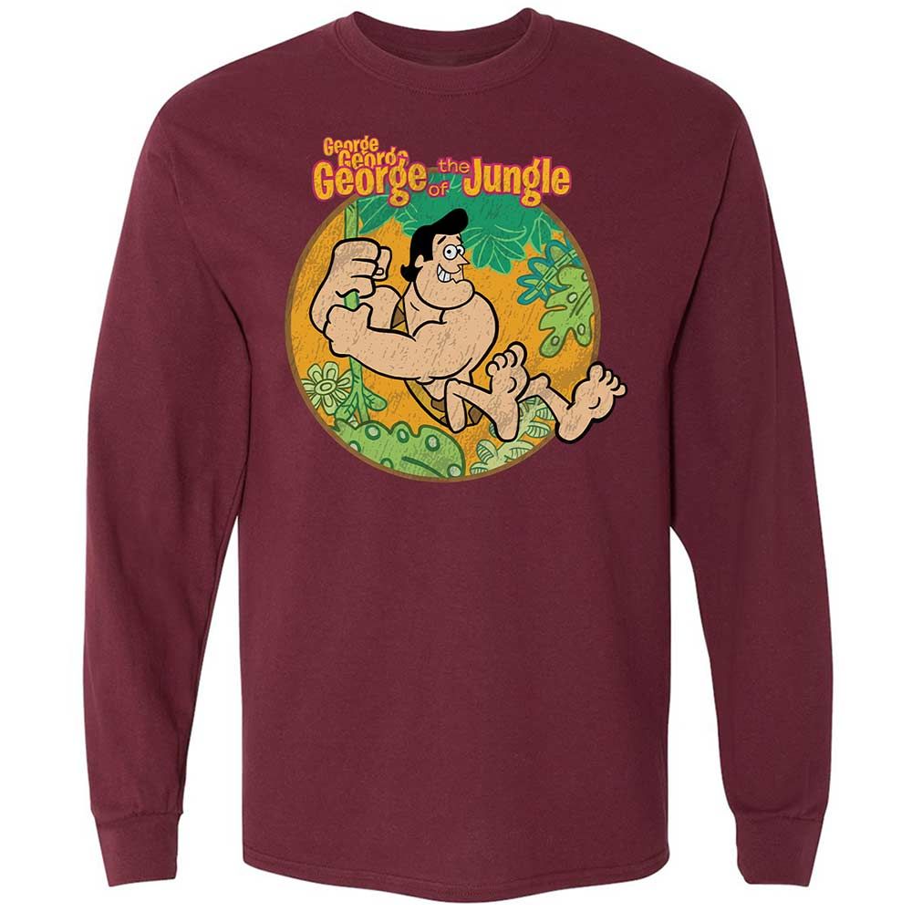 Long Sleeve T-Shirt - UQYC6GGG - Maroon - 16