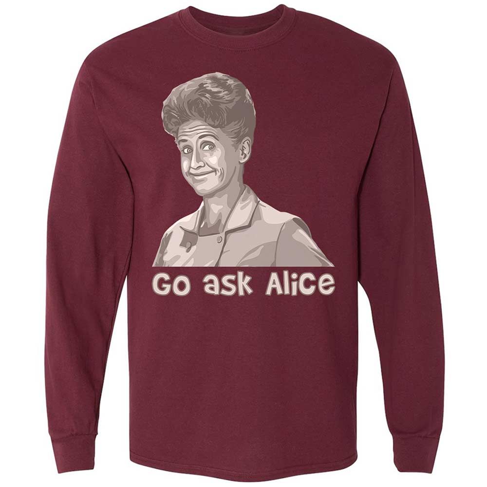 Long Sleeve T-Shirt - AZ11N9A8 - Maroon - 16