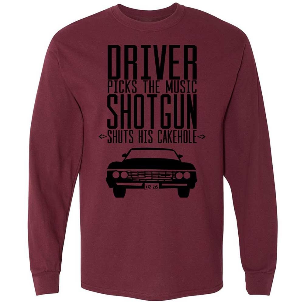 Long Sleeve T-Shirt - 7H8TGTXD - Maroon - 16