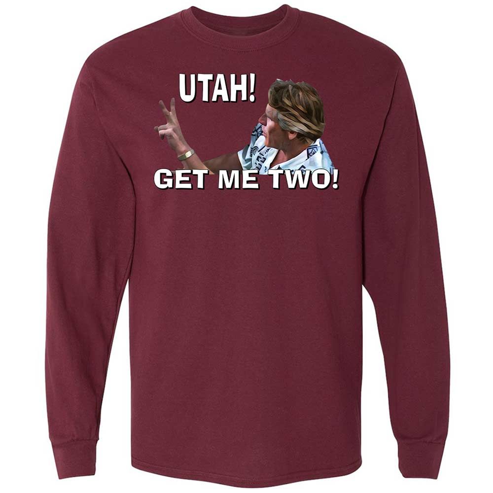 Long Sleeve T-Shirt - H69C3CDQ - Maroon - 16