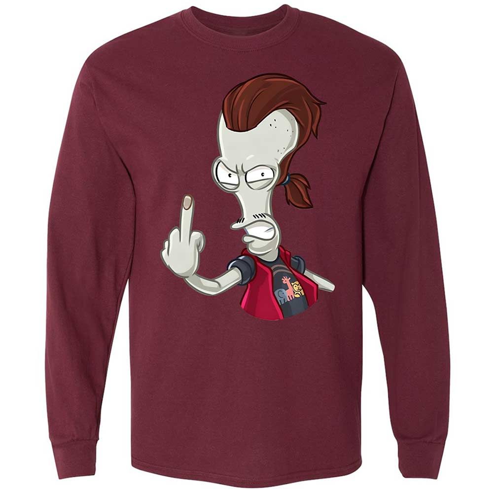 Long Sleeve T-Shirt - WMJ21X1M - Maroon - 16