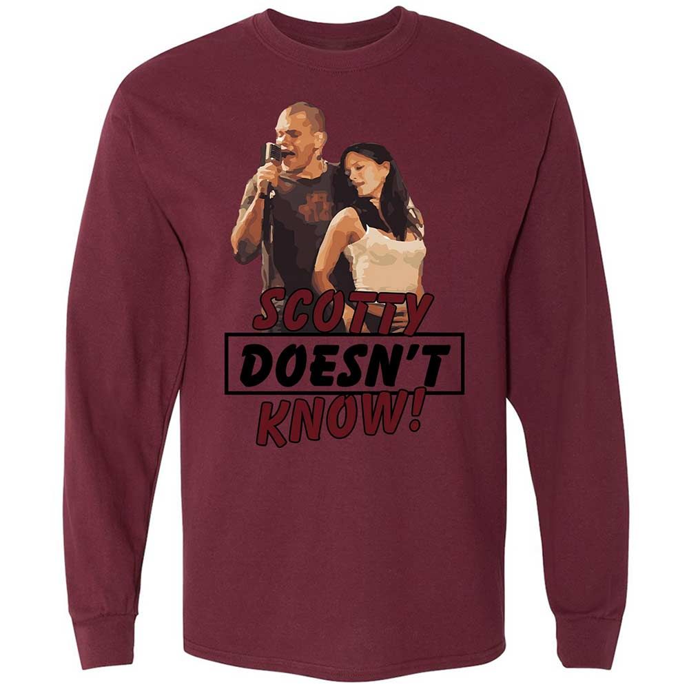 He Doesn't Know - Maroon - 16