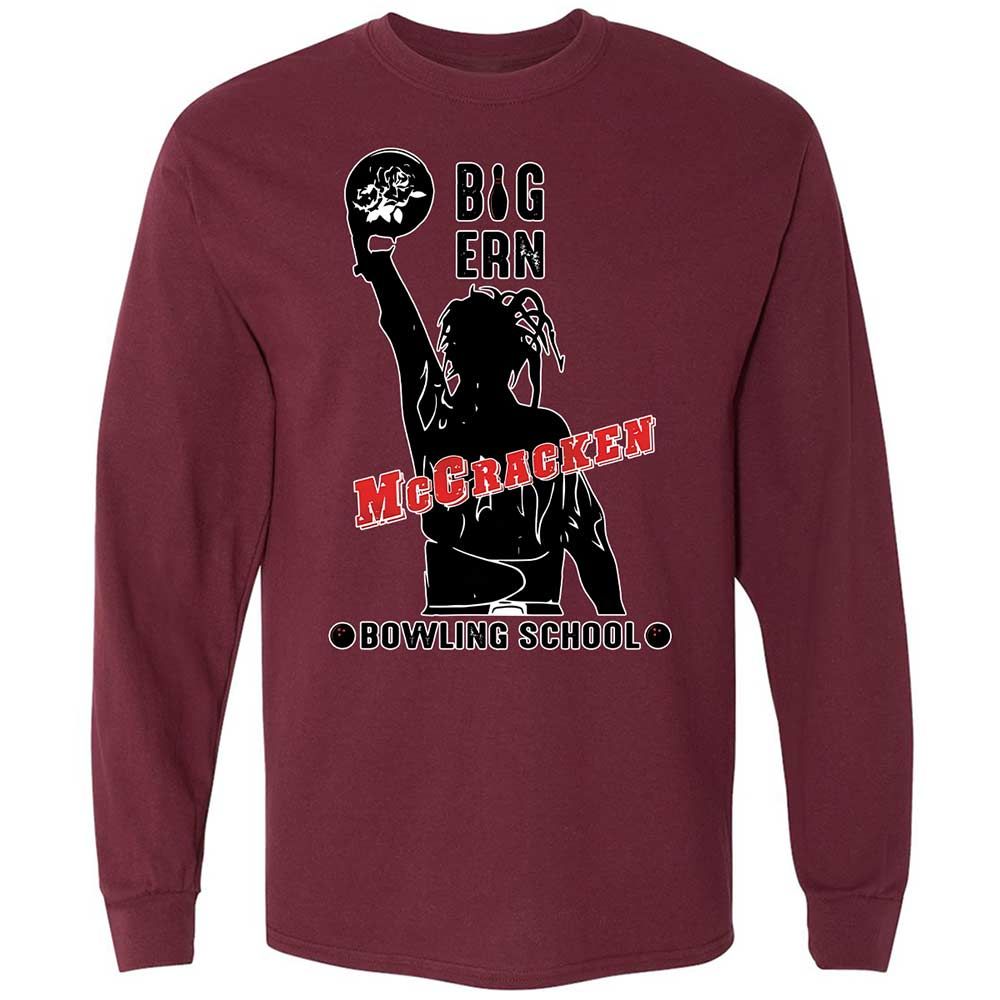 Long Sleeve T-Shirt - TJFBV1XD - Maroon - 16