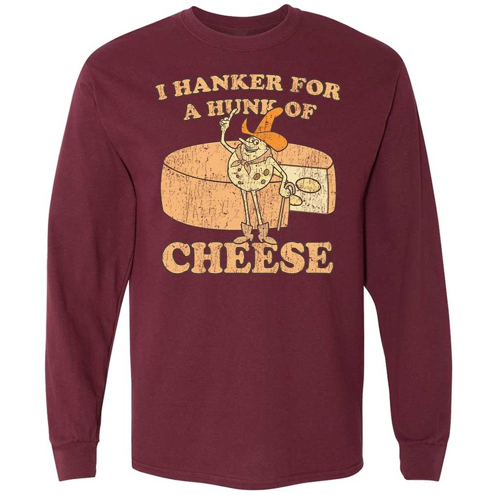 Hanker For A Hunk Of Cheese - Maroon - 16