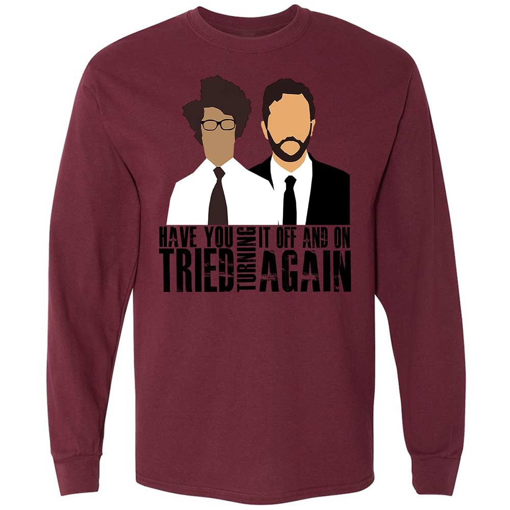 Long Sleeve T-Shirt - UXBJDPUN - Maroon - 16