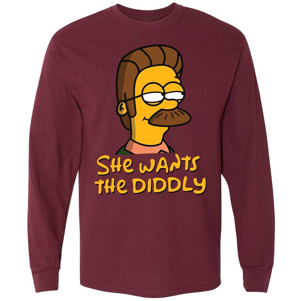 She Wants The Diddly - Maroon - 16