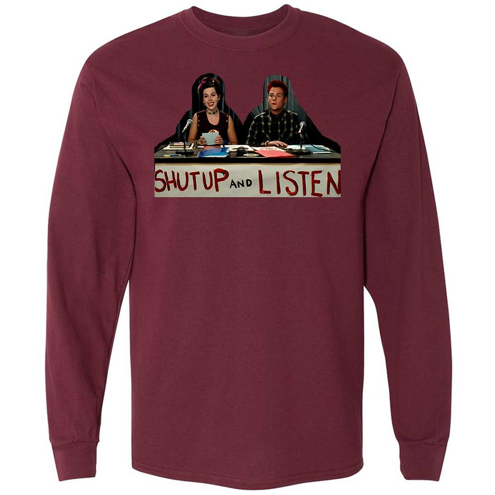Long Sleeve T-Shirt - X1C5QY8Z - Maroon - 16