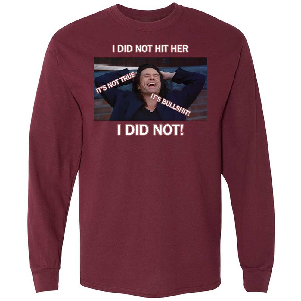 Long Sleeve T-Shirt - DNW2NE3R - Maroon - 16