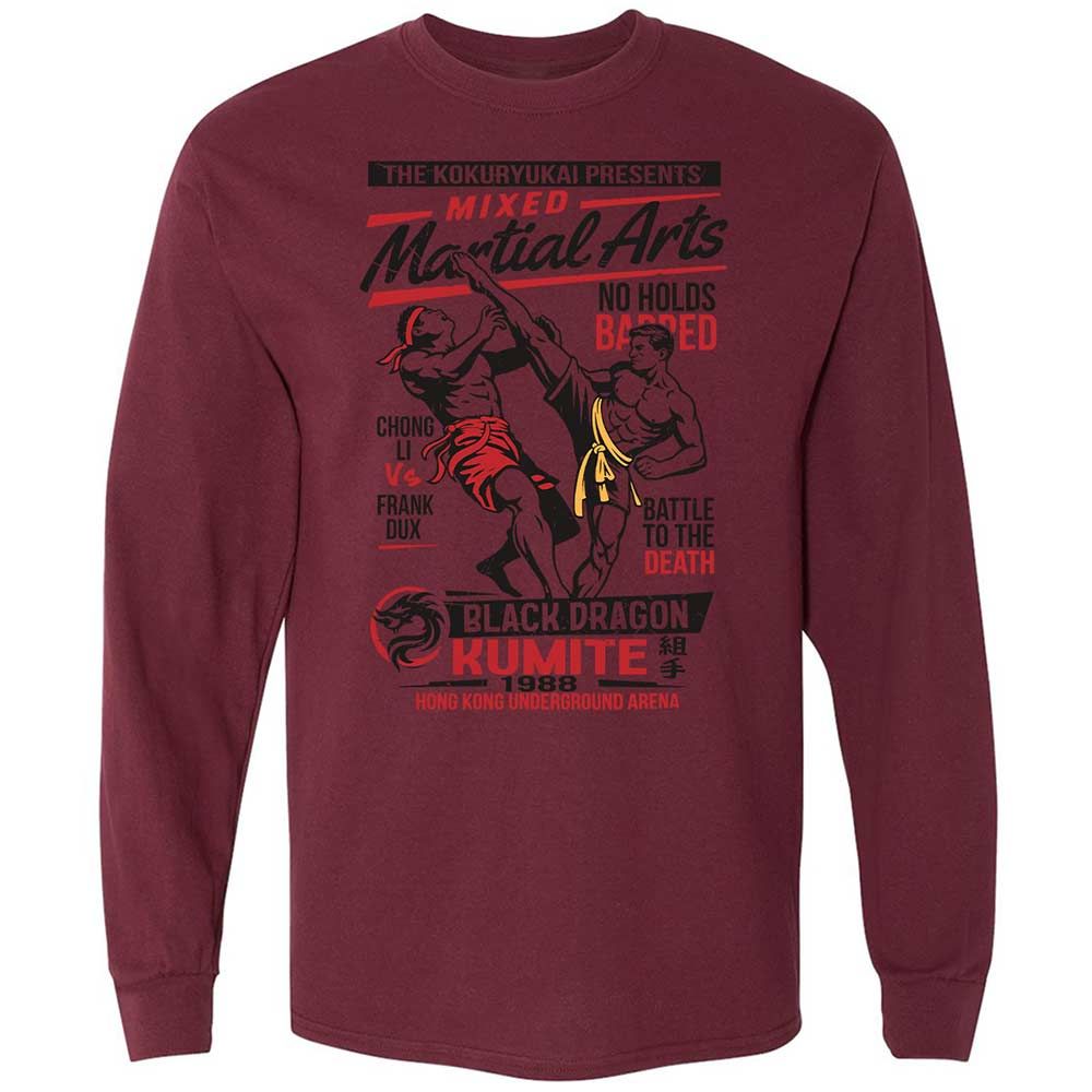 Long Sleeve T-Shirt - 8EVVDK17 - Maroon - 16