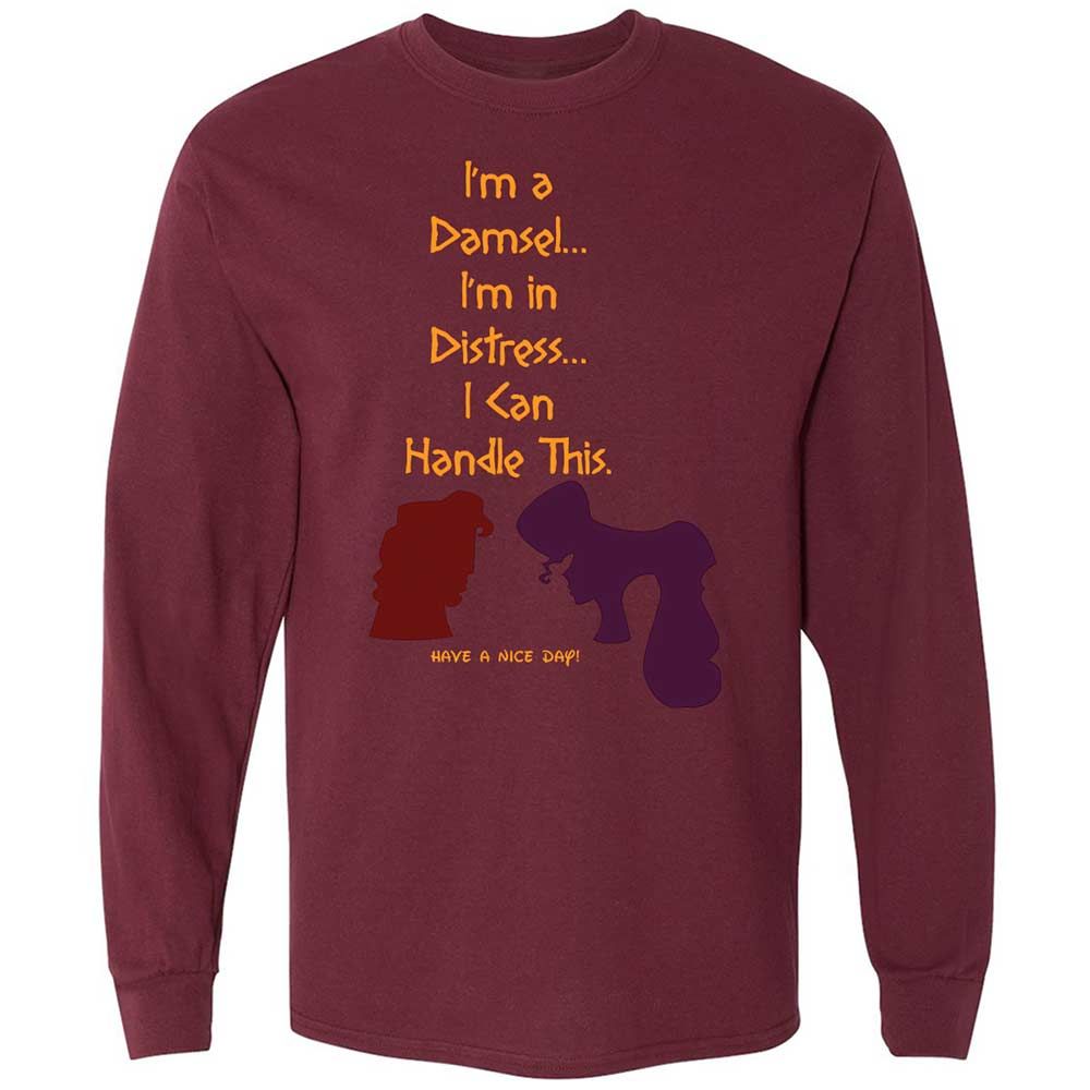 Long Sleeve T-Shirt - WVT8KECV - Maroon - 16