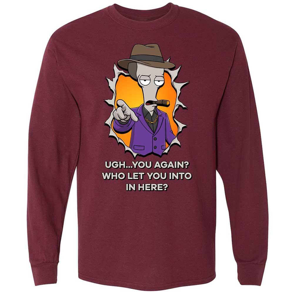 Long Sleeve T-Shirt - UZNMZX6A - Maroon - 16