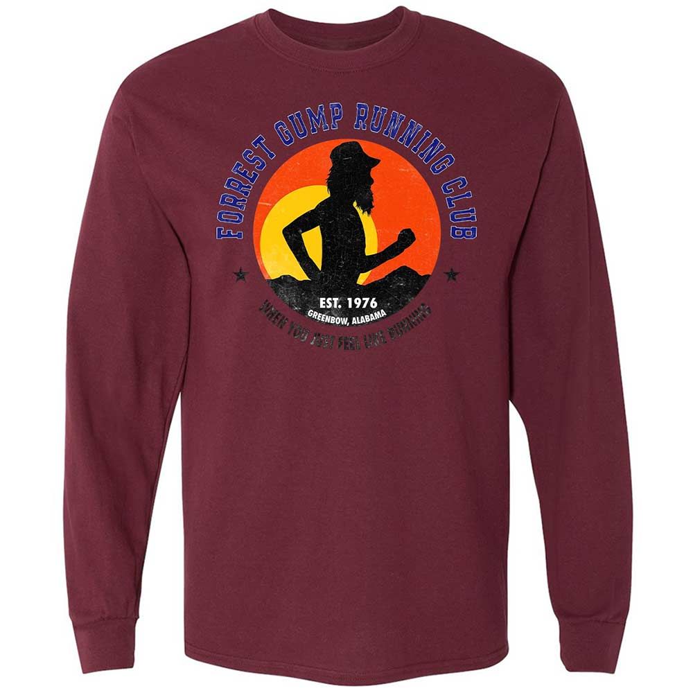 Long Sleeve T-Shirt - D4E8PJJ4 - Maroon - 16