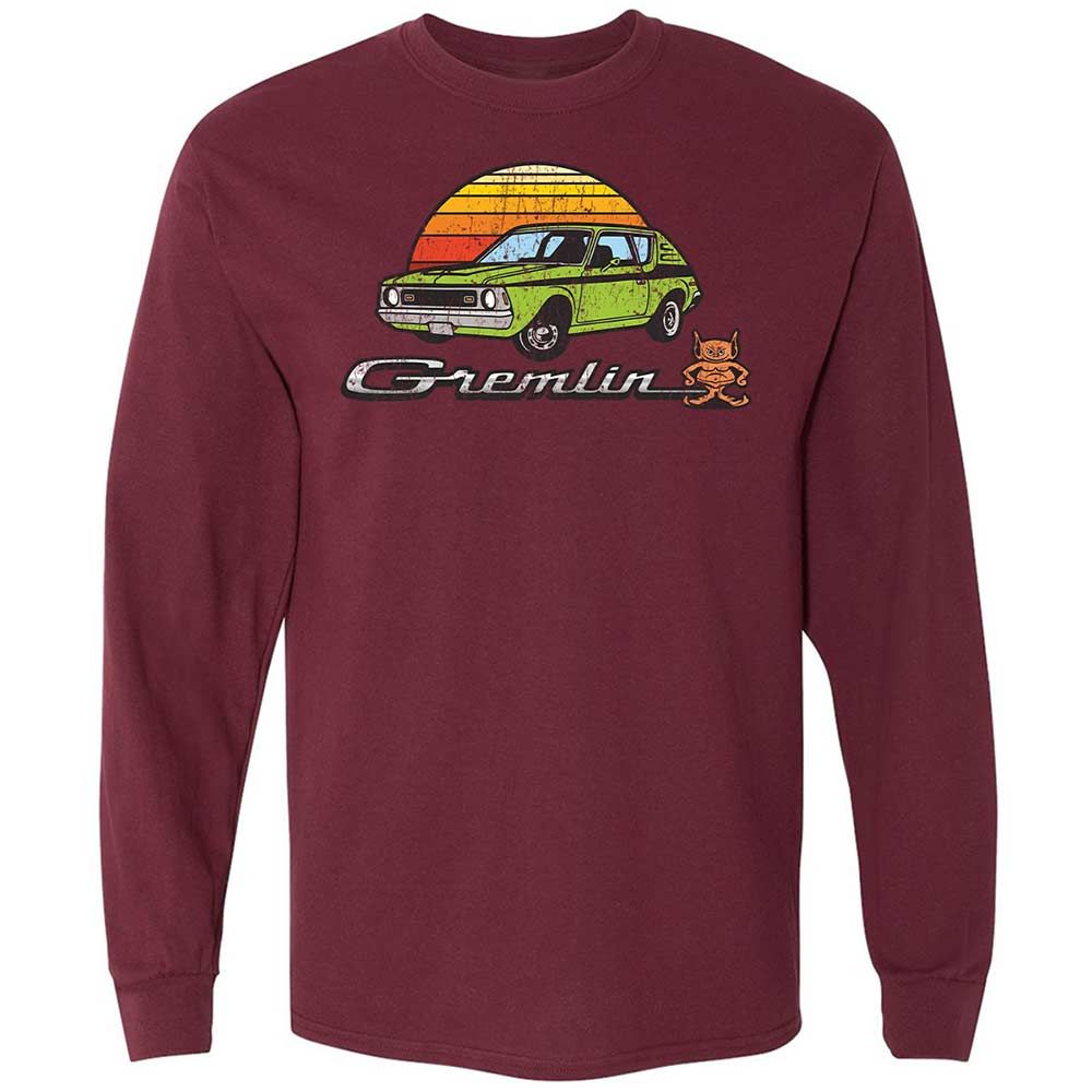 Long Sleeve T-Shirt - Q1XDH74G - Maroon - 16