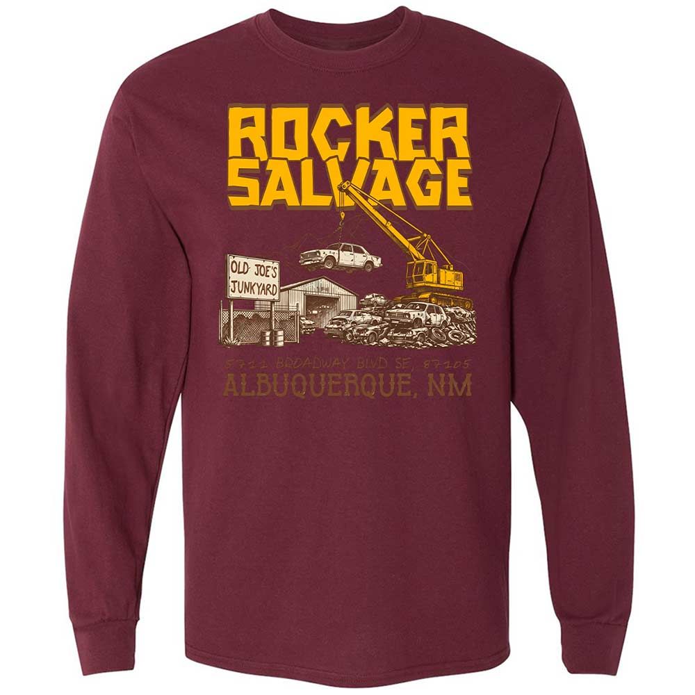 Long Sleeve T-Shirt - 9B49SAX6 - Maroon - 16