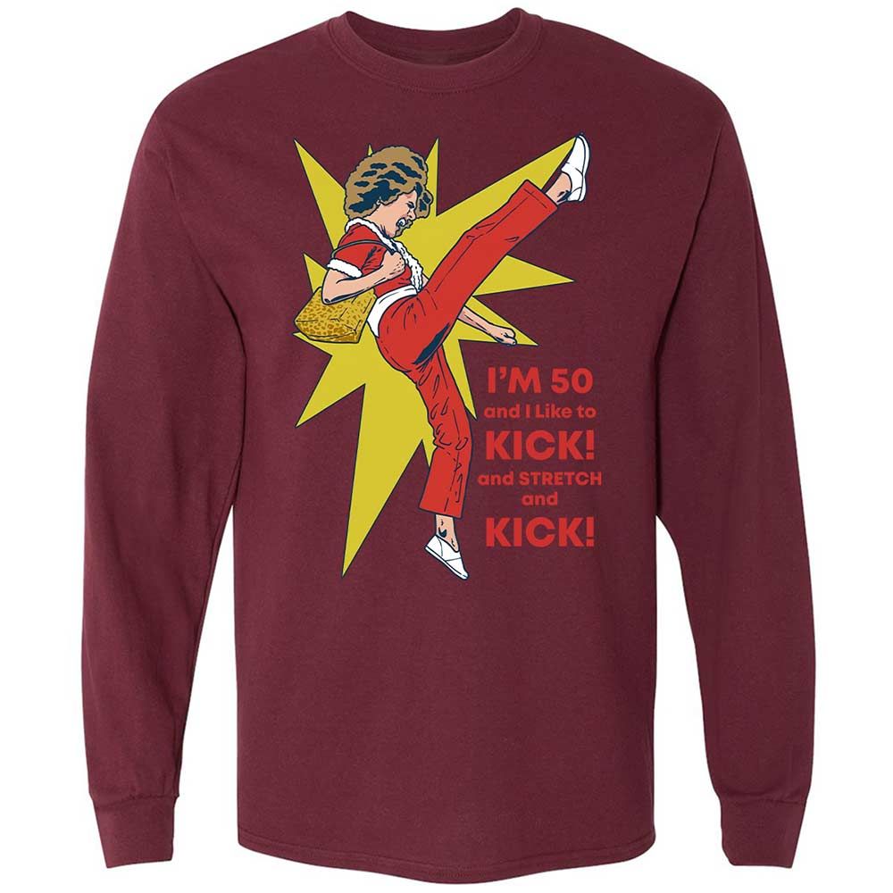 Long Sleeve T-Shirt - WKL347E9 - Maroon - 16