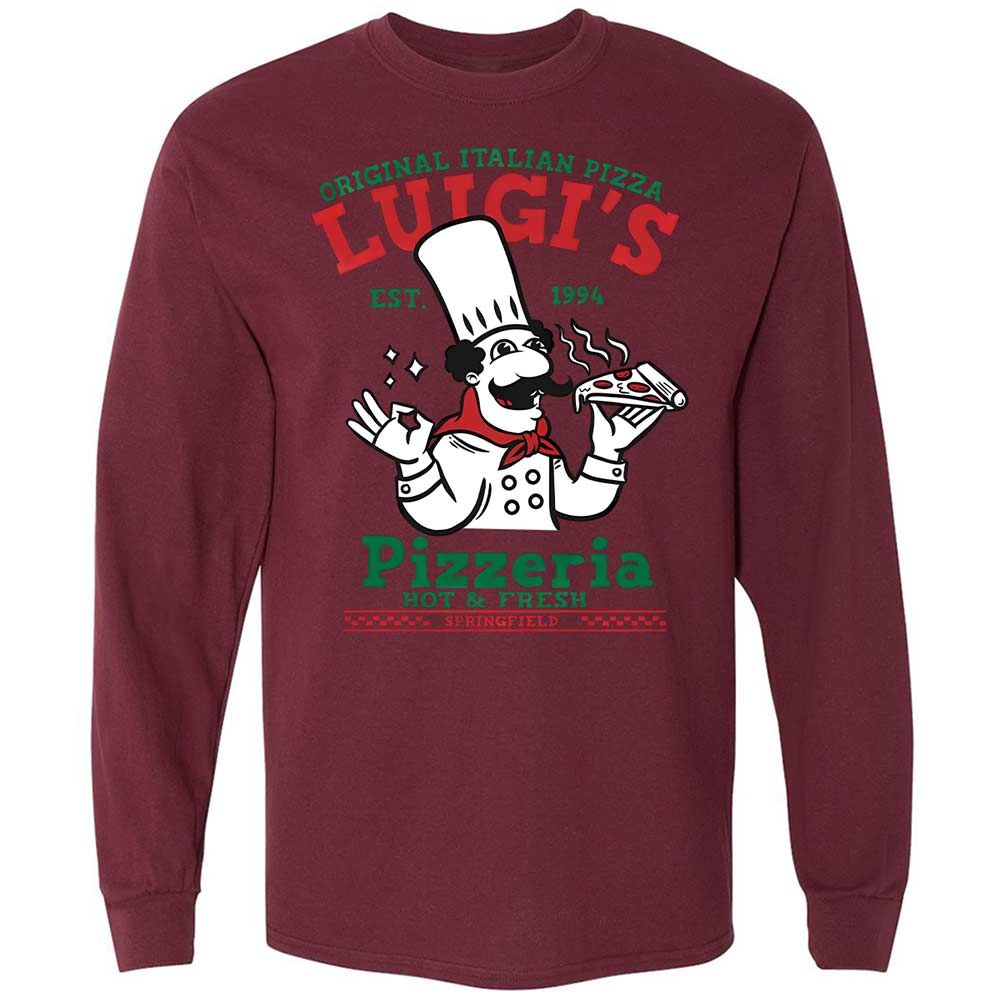 Long Sleeve T-Shirt - Z1FZW234 - Maroon - 16