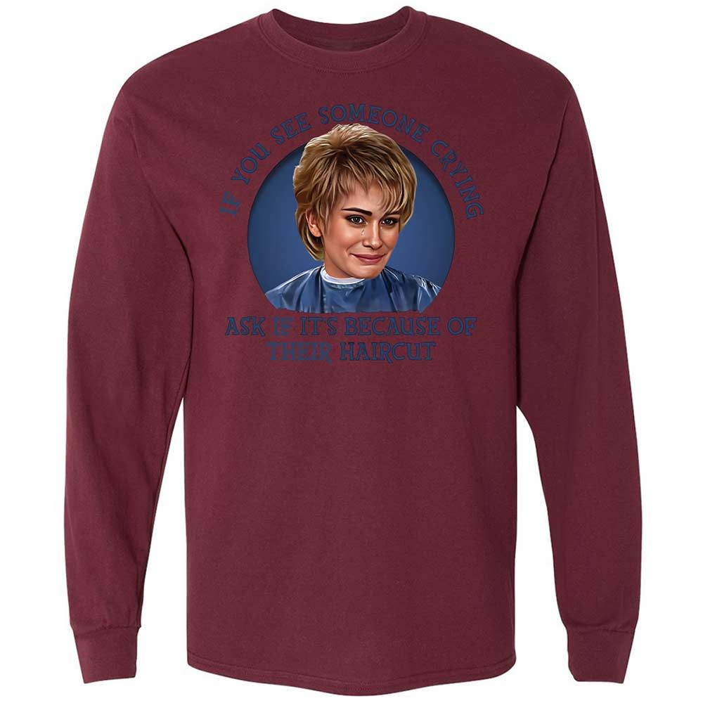 Long Sleeve T-Shirt - LB1TMPKZ - Maroon - 16