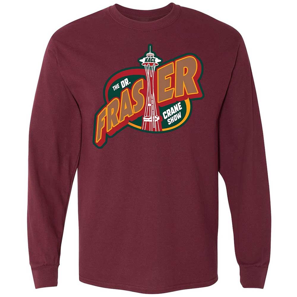 Long Sleeve T-Shirt - QPWD2G9K - Maroon - 16