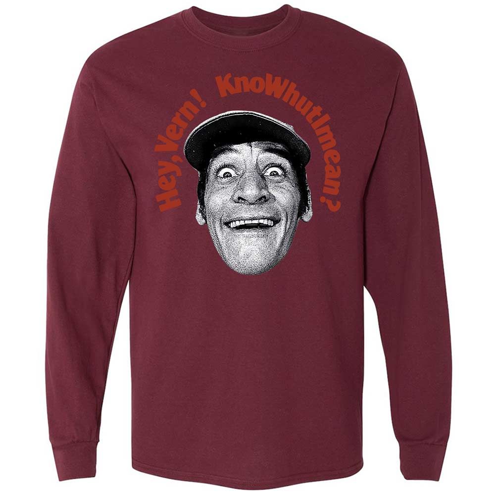 Long Sleeve T-Shirt - 8S6EA86S - Maroon - 16