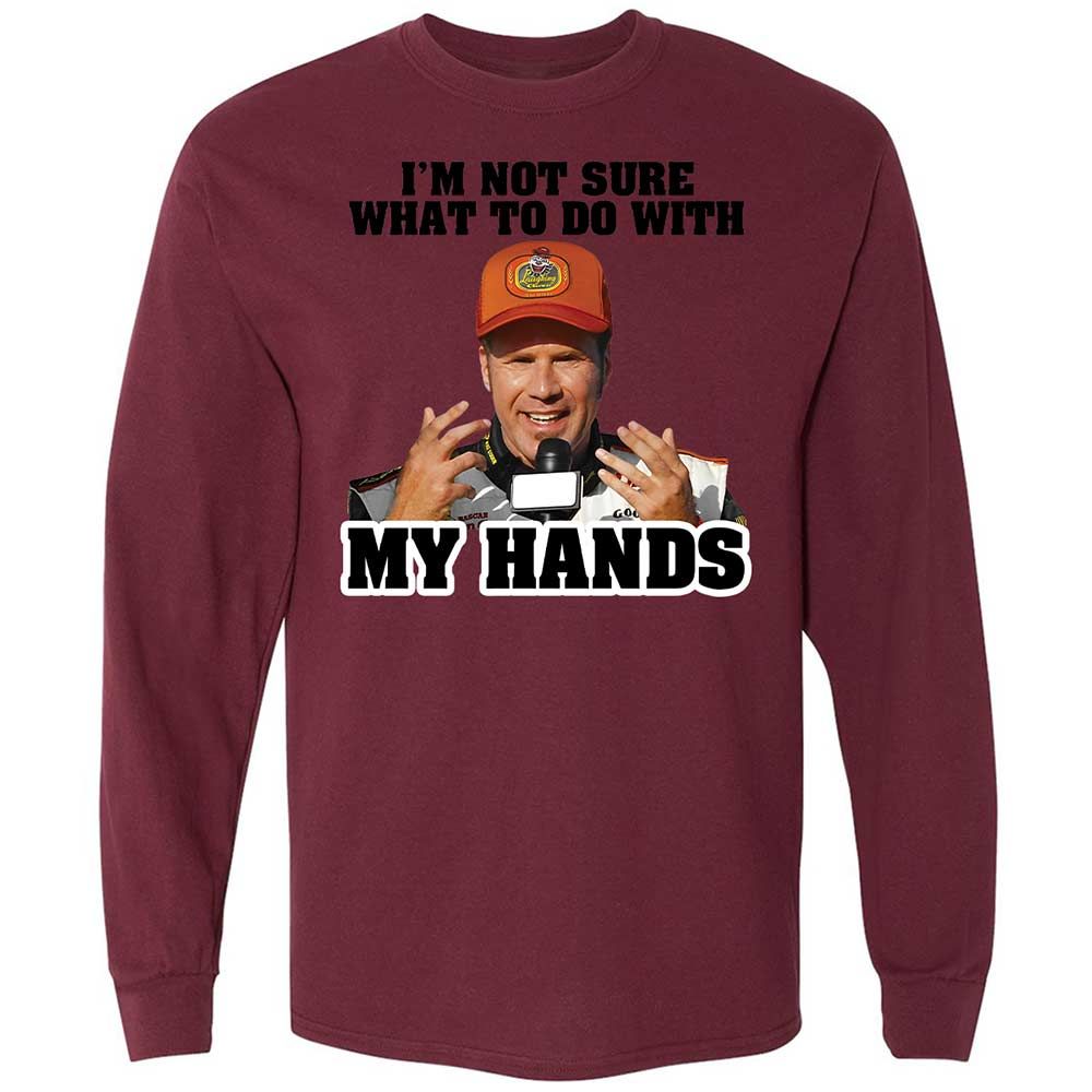 I'm Not Sure What To Do With My Hands - Maroon - 16