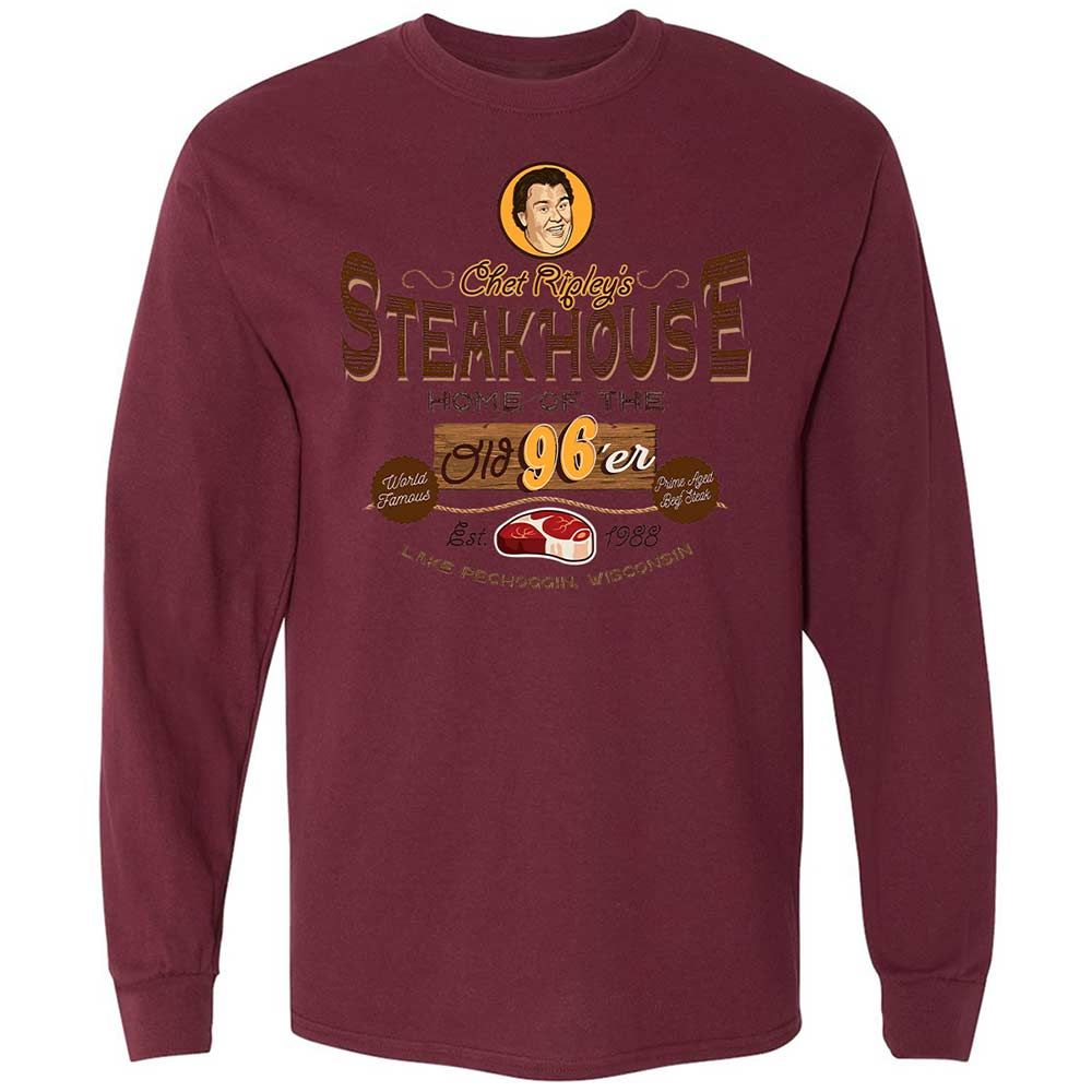 Long Sleeve T-Shirt - 8N3JBEYT - Maroon - 16