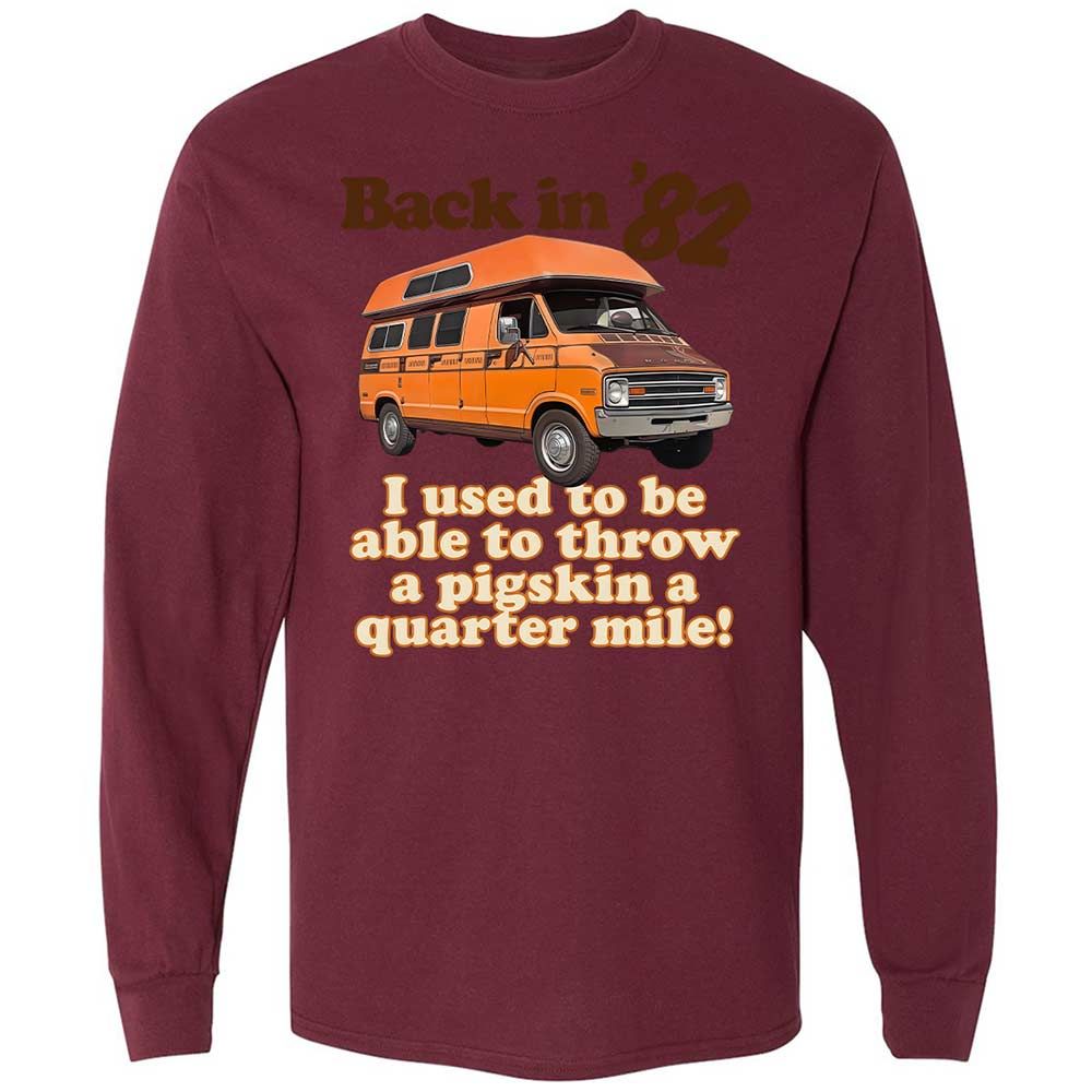 Long Sleeve T-Shirt - HDJG35UD - Maroon - 16