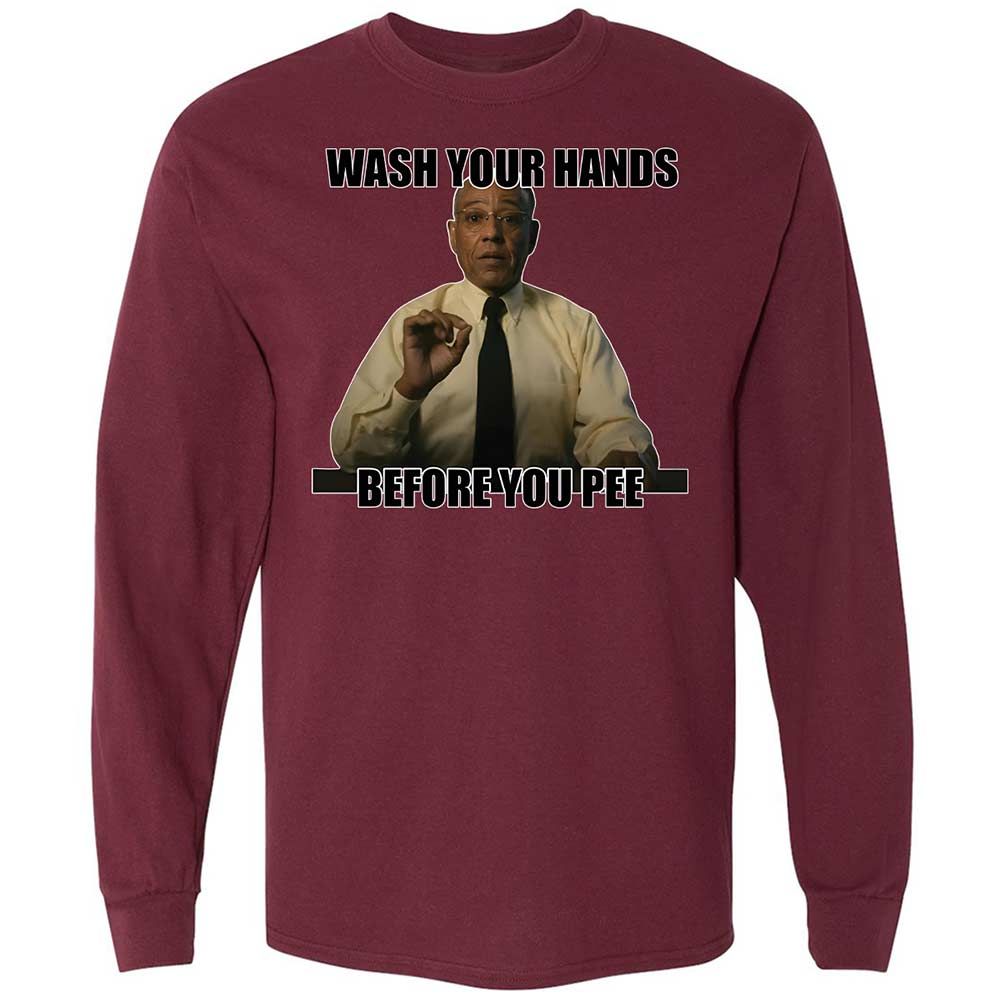 Long Sleeve T-Shirt - 1TYQW8LG - Maroon - 16