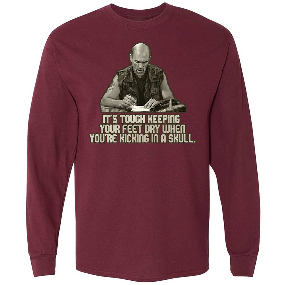 Long Sleeve T-Shirt - 3MAK9C4S - Maroon - 16