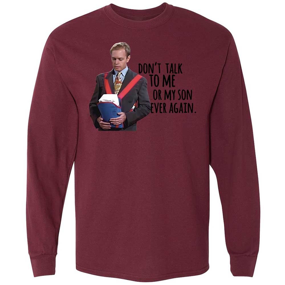 Long Sleeve T-Shirt - PS4MBY4V - Maroon - 16