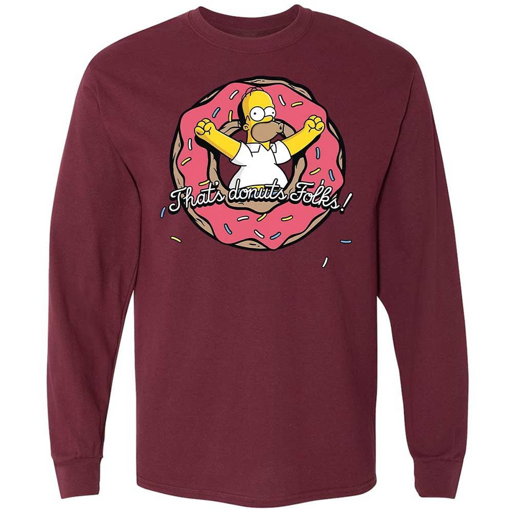 Long Sleeve T-Shirt - SESWCR8T - Maroon - 16