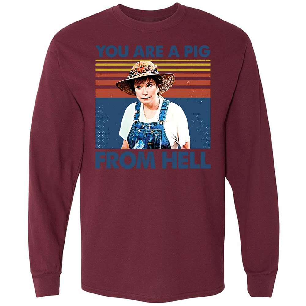 Long Sleeve T-Shirt - 9Z7CXHDD - Maroon - 16