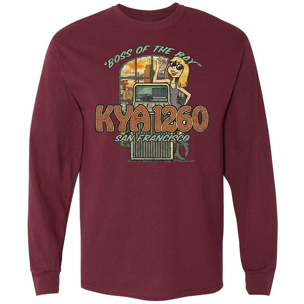 Long Sleeve T-Shirt - RY8JDMW7 - Maroon - 16
