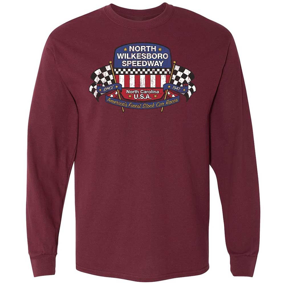 Long Sleeve T-Shirt - J9VMHLNY - Maroon - 16
