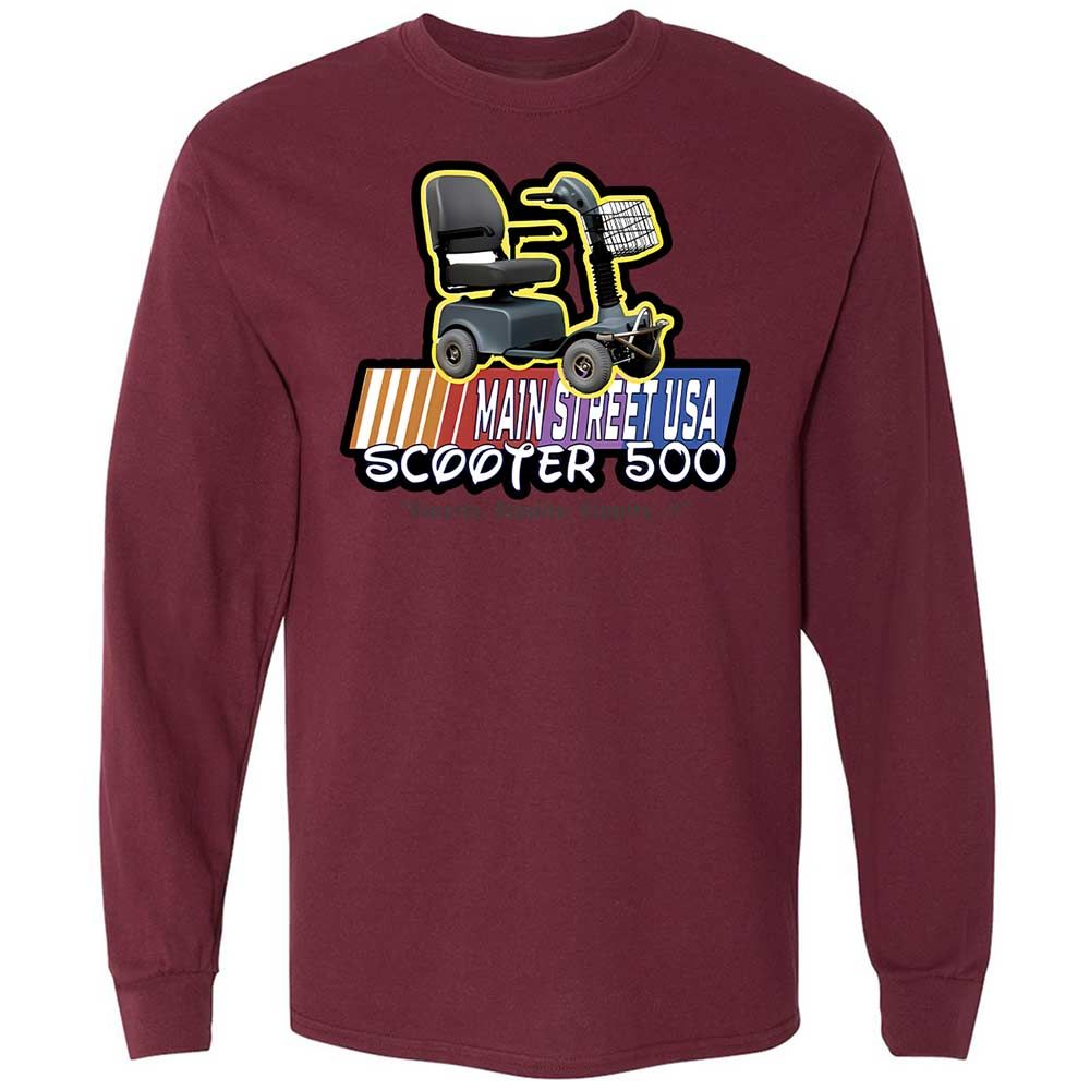 Long Sleeve T-Shirt - A2VVH3CK - Maroon - 16