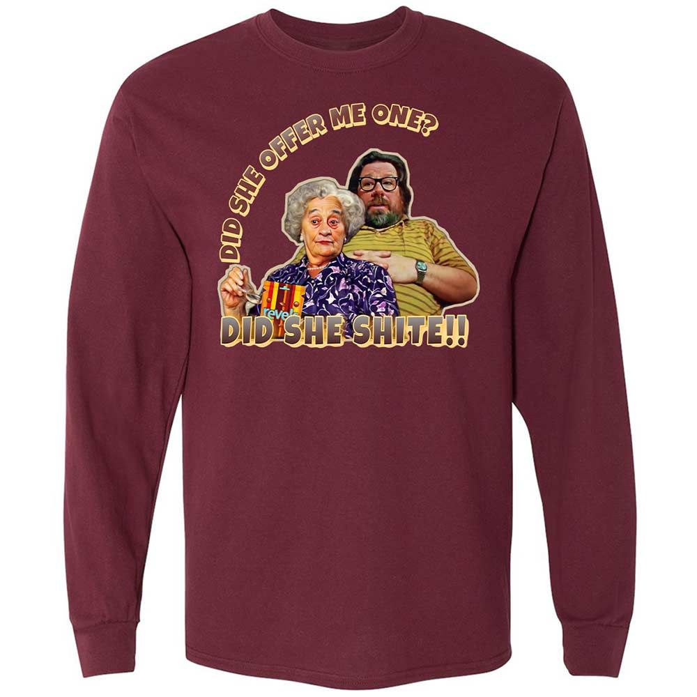 Long Sleeve T-Shirt - 1E3EXNDV - Maroon - 16