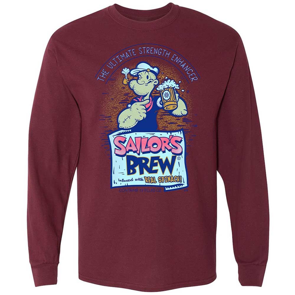 Long Sleeve T-Shirt - XQRSCW7R - Maroon - 16