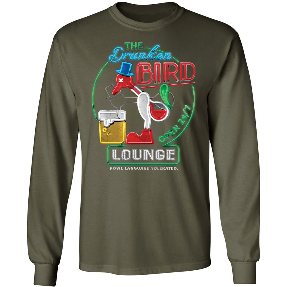 Long Sleeve T-Shirt - QLDUE8KP - Military Green - 16