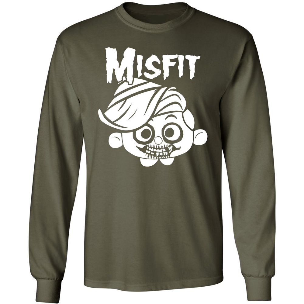 Long Sleeve T-Shirt - CKY2H4NH - Military Green - 16