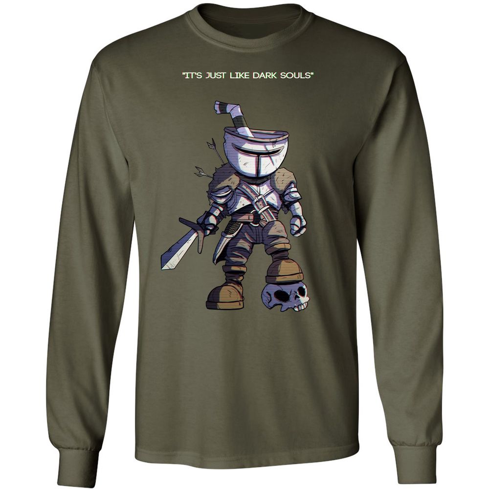 Long Sleeve T-Shirt - QSDZJ2TB - Military Green - 16