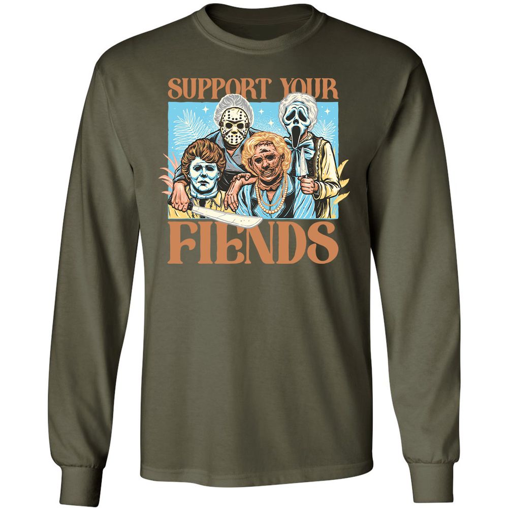 Long Sleeve T-Shirt - G8B8J5ZV - Military Green - 16