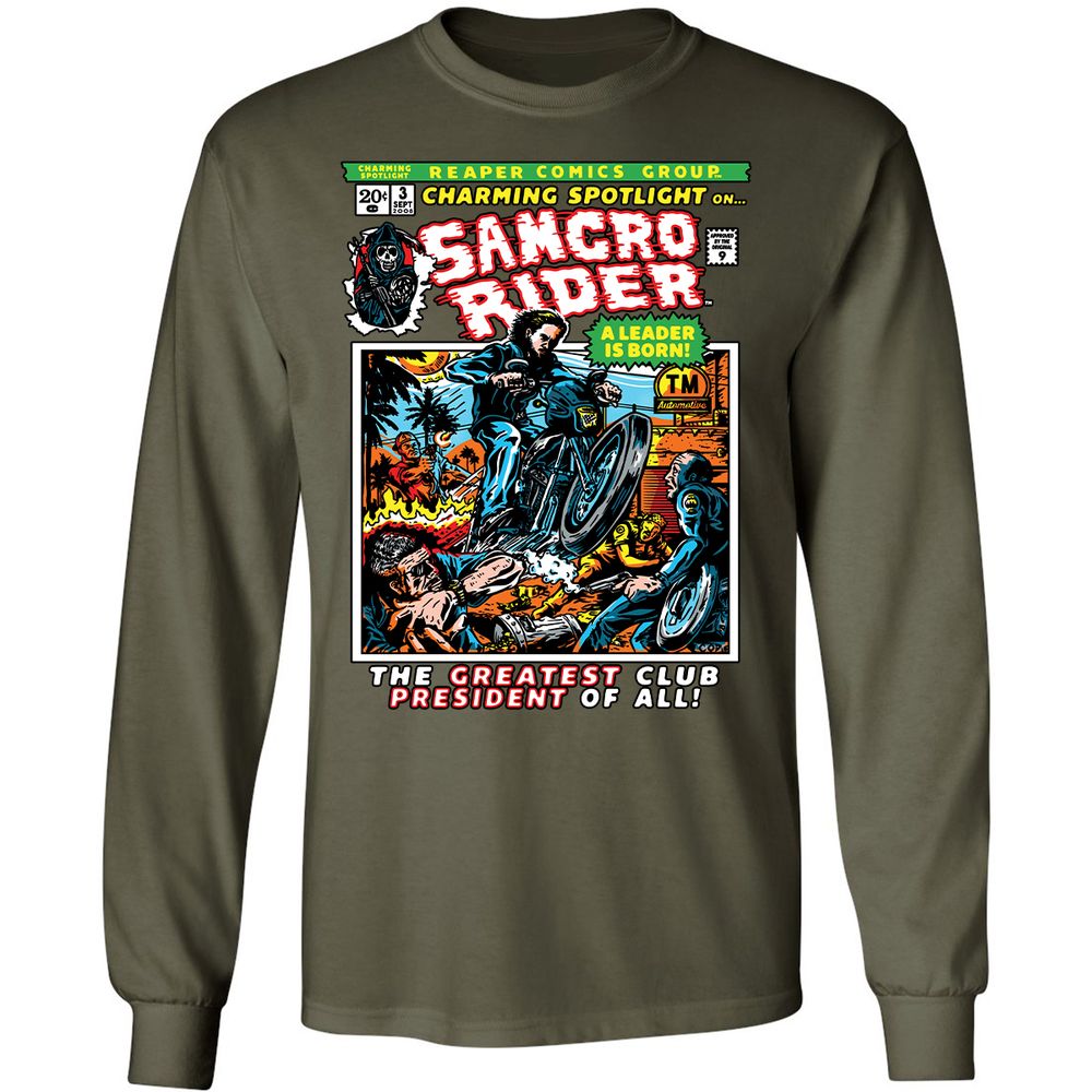 Long Sleeve T-Shirt - TYBUZQCK - Military Green - 16
