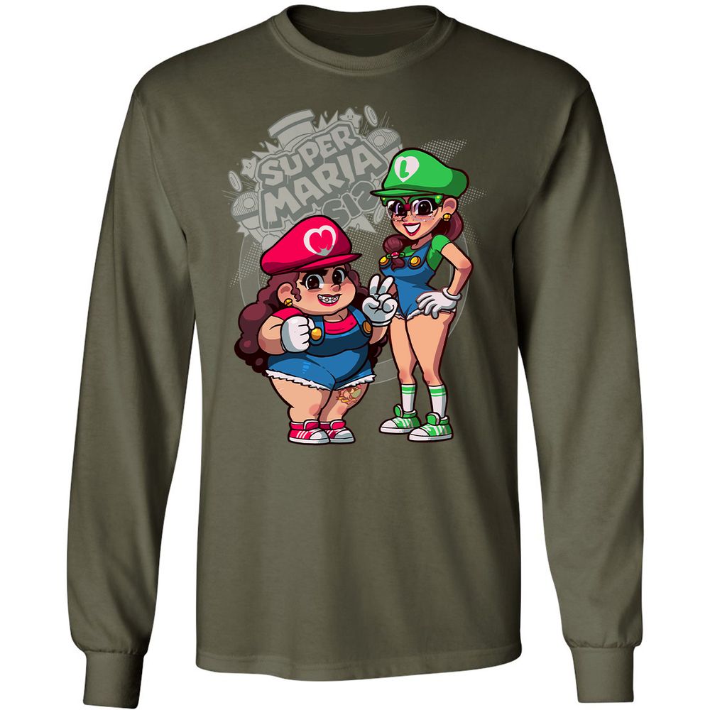 Long Sleeve T-Shirt - LDT9CW5U - Military Green - 16