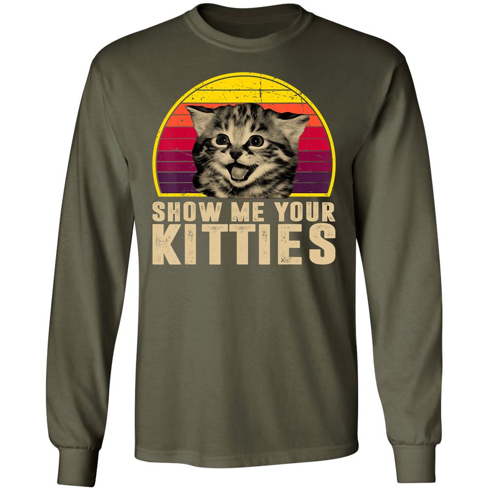 Long Sleeve T-Shirt - KDZSVY7H - Military Green - 16