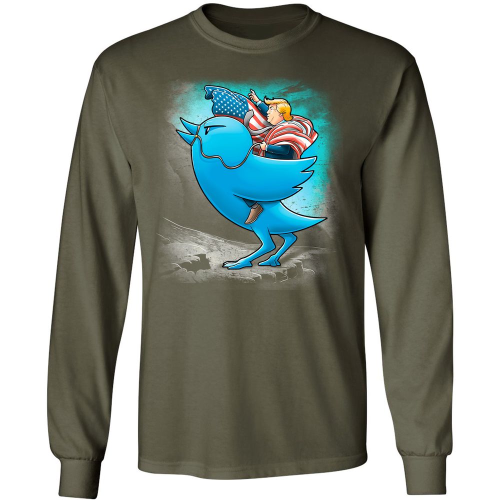Long Sleeve T-Shirt - ZCC77V8Y - Military Green - 16