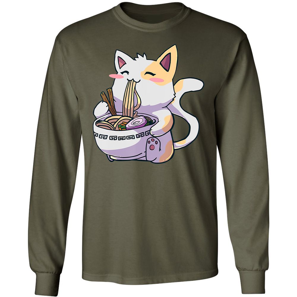 Long Sleeve T-Shirt - WQDTM5V4 - Military Green - 16