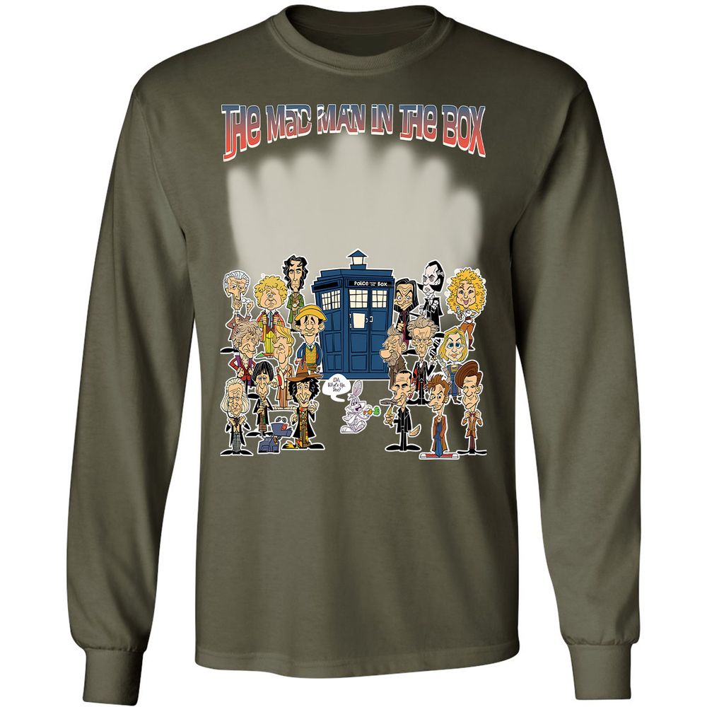 Long Sleeve T-Shirt - KCG77V7U - Military Green - 16