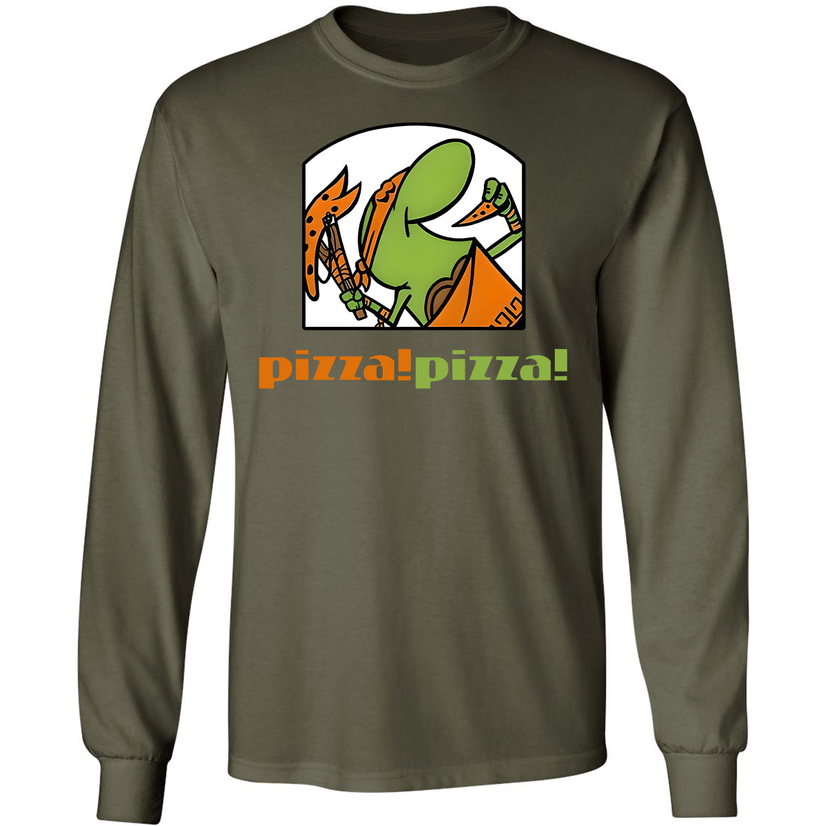 Long Sleeve T-Shirt - N6J7BRZP - Military Green - 16