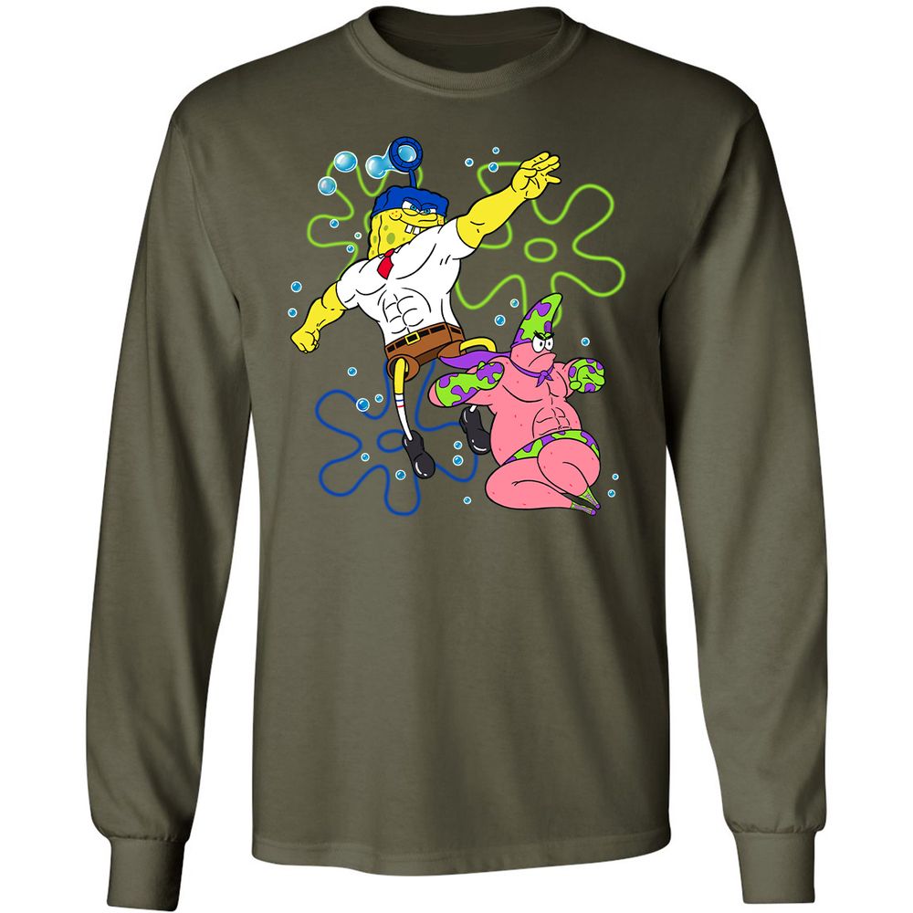 Long Sleeve T-Shirt - FC7BVJ1Q - Military Green - 16