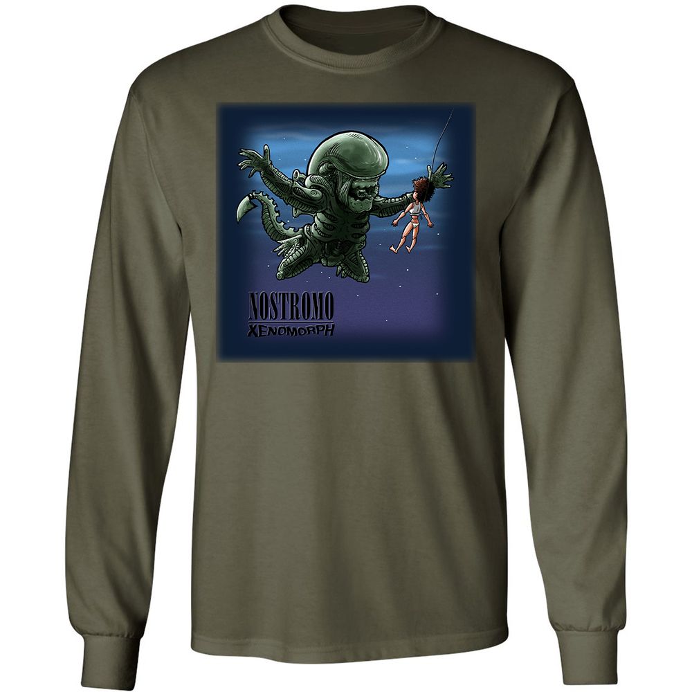 Long Sleeve T-Shirt - BJ5SEECG - Military Green - 16