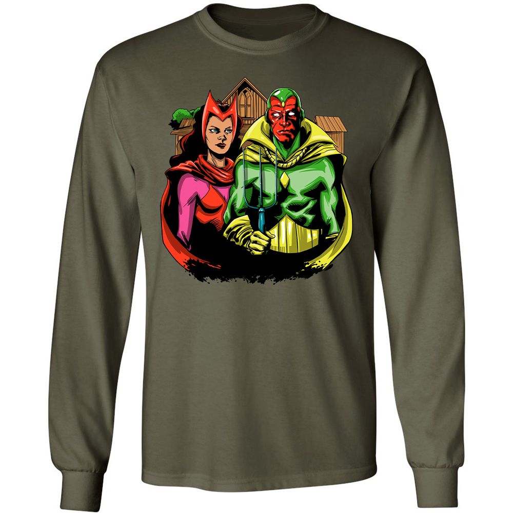 Long Sleeve T-Shirt - XSQTGYV9 - Military Green - 16